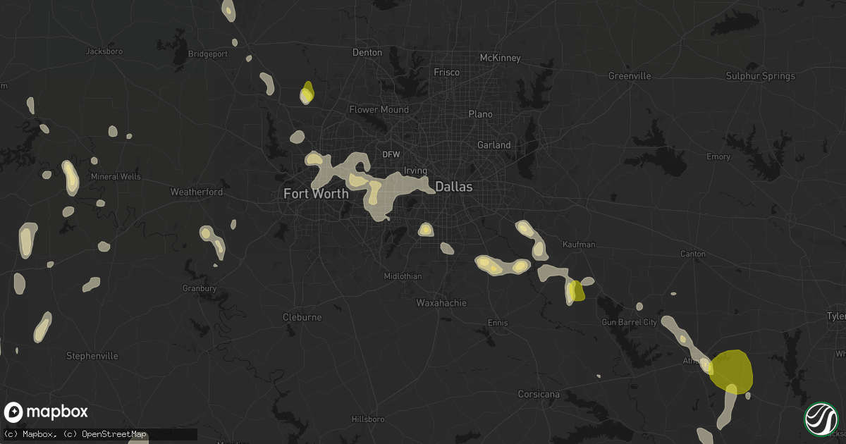 Hail map in Duncanville, TX on May 24, 2026