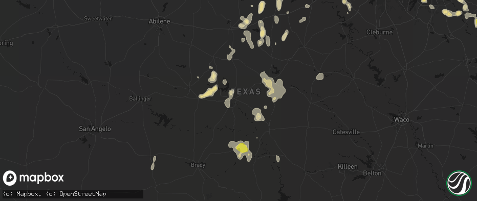 Hail map in Early, TX on May 24, 2026