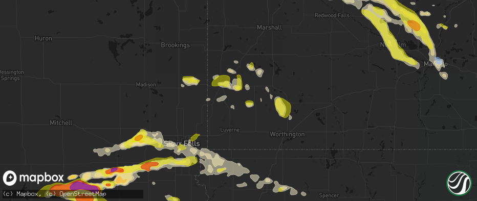Hail map in Edgerton, MN on May 24, 2026