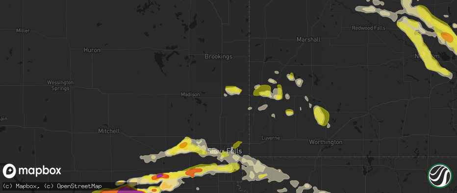 Hail map in Egan, SD on May 24, 2026