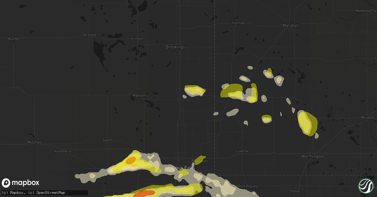 Hail map in Egan, SD on May 24, 2026