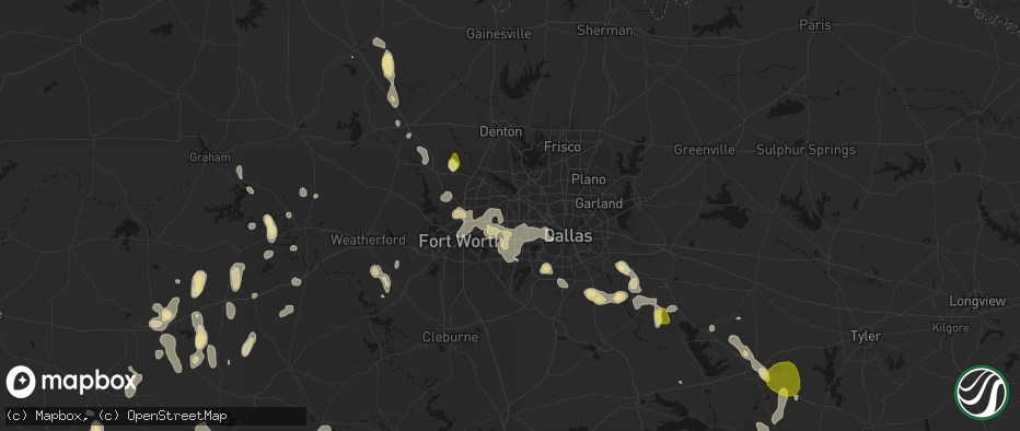 Hail map in Euless, TX on May 24, 2026