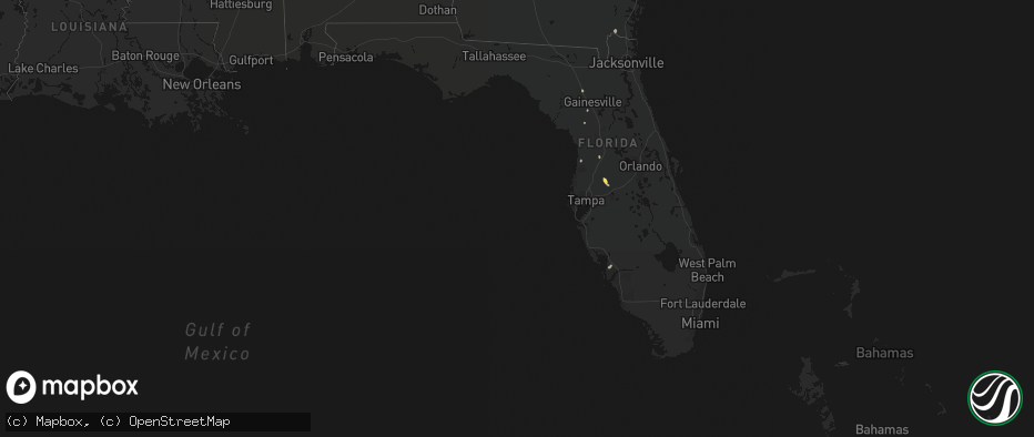 Hail map in Florida on May 24, 2026