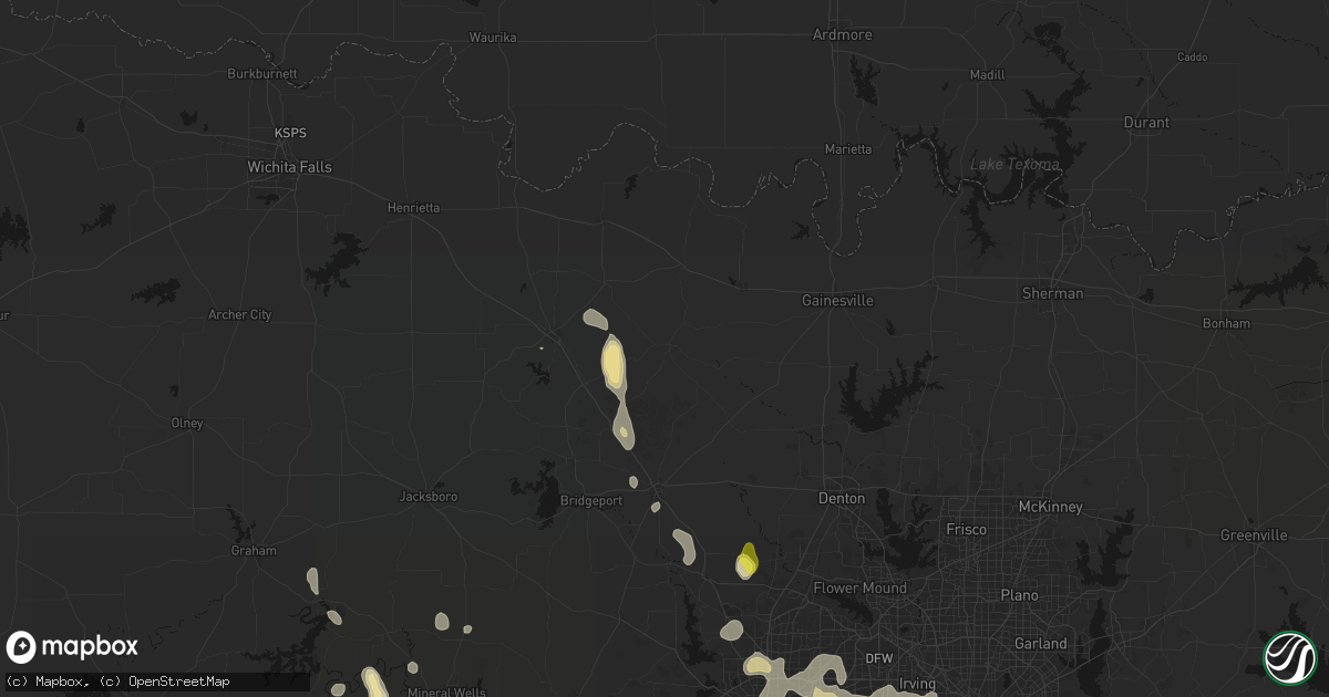 Hail map in Forestburg, TX on May 24, 2026
