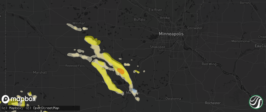 Hail map in Green Isle, MN on May 24, 2026