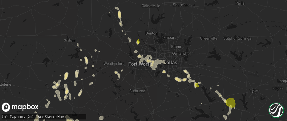 Hail map in Haltom City, TX on May 24, 2026