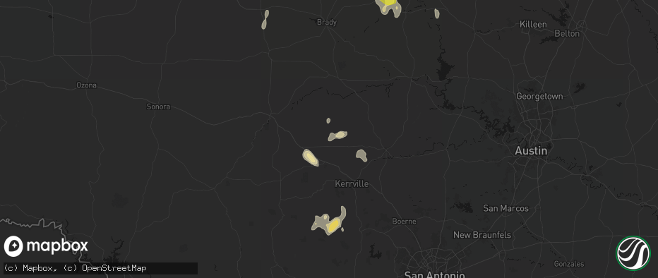Hail map in Harper, TX on May 24, 2026