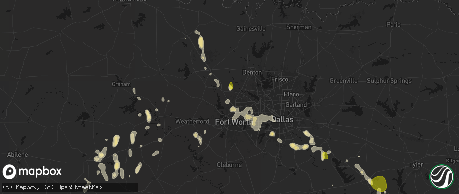 Hail map in Haslet, TX on May 24, 2026