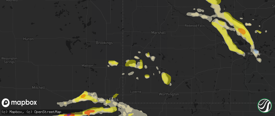 Hail map in Holland, MN on May 24, 2026