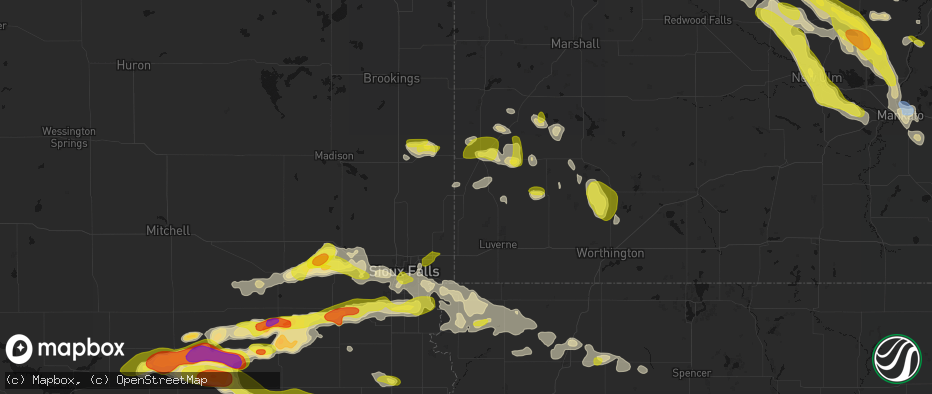Hail map in Jasper, MN on May 24, 2026