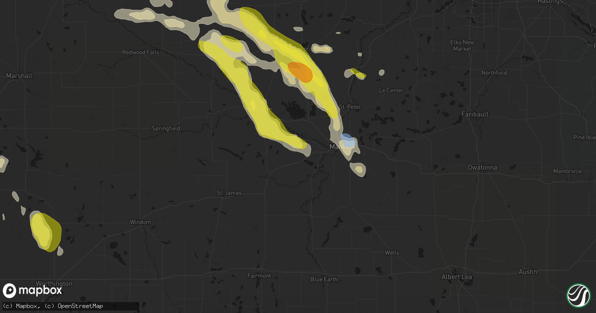 Hail map in Lake Crystal, MN on May 24, 2026