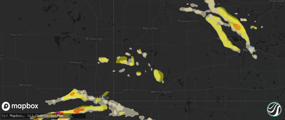 Hail map in Lake Wilson, MN on May 24, 2026