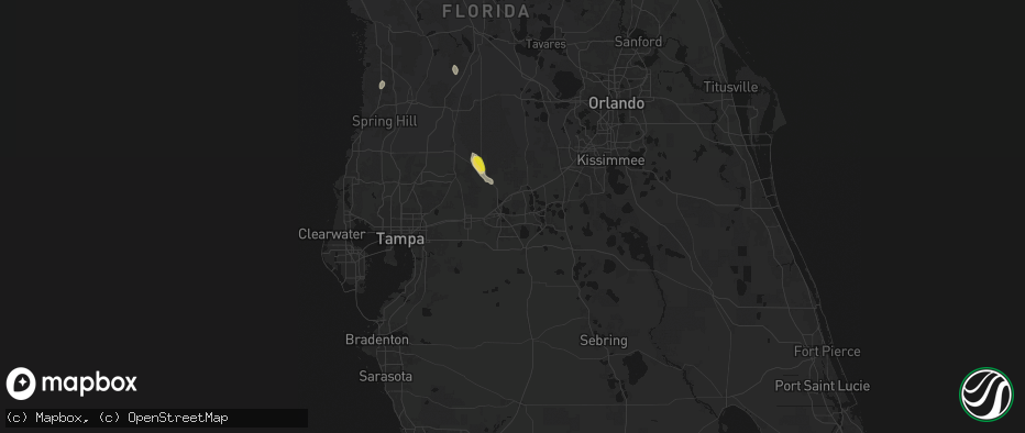 Hail map in Lakeland, FL on May 24, 2026
