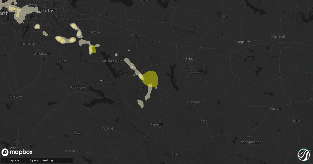 Hail map in Larue, TX on May 24, 2026