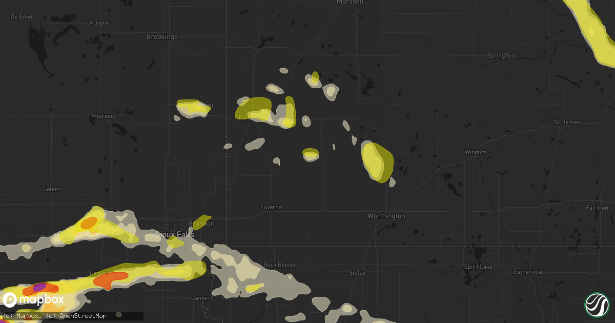 Hail map in Leota, MN on May 24, 2026