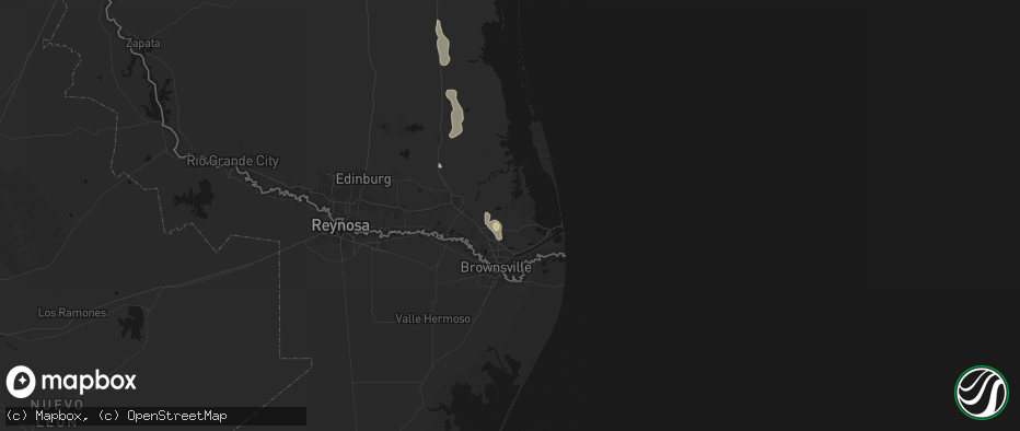 Hail map in Los Fresnos, TX on May 24, 2026