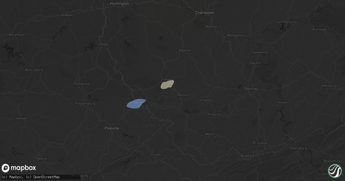 Hail map in Lyburn, WV on May 24, 2026