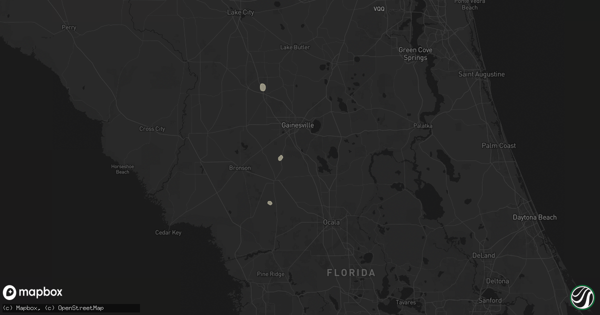 Hail map in Micanopy, FL on May 24, 2026