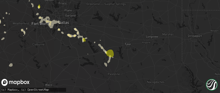Hail map in Murchison, TX on May 24, 2026