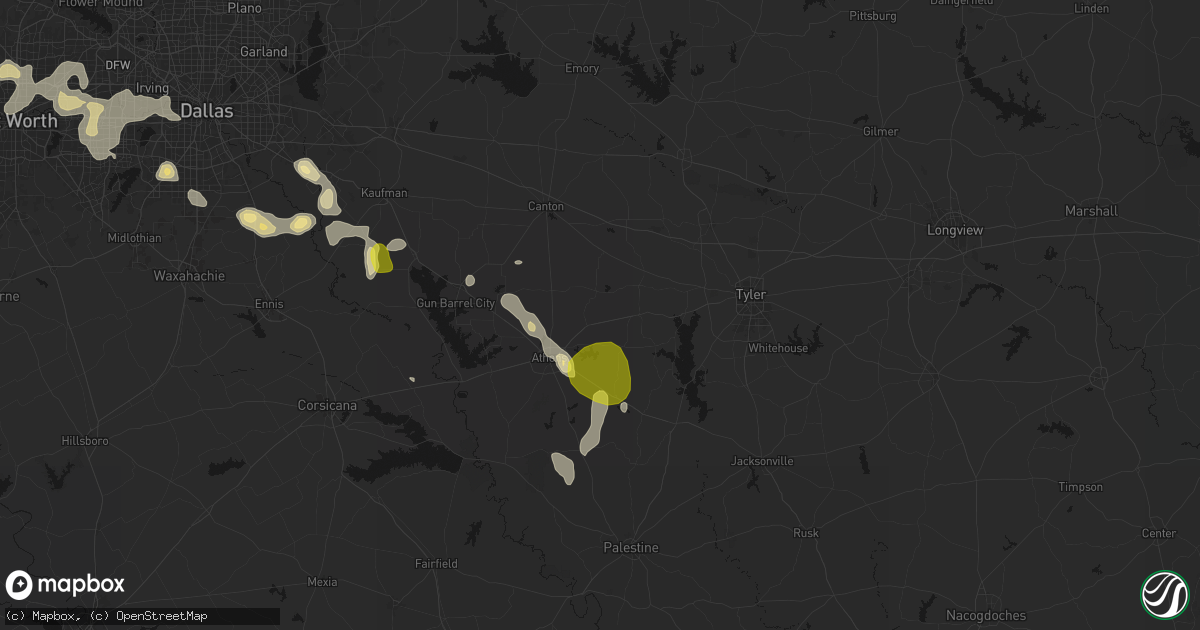 Hail map in Murchison, TX on May 24, 2026