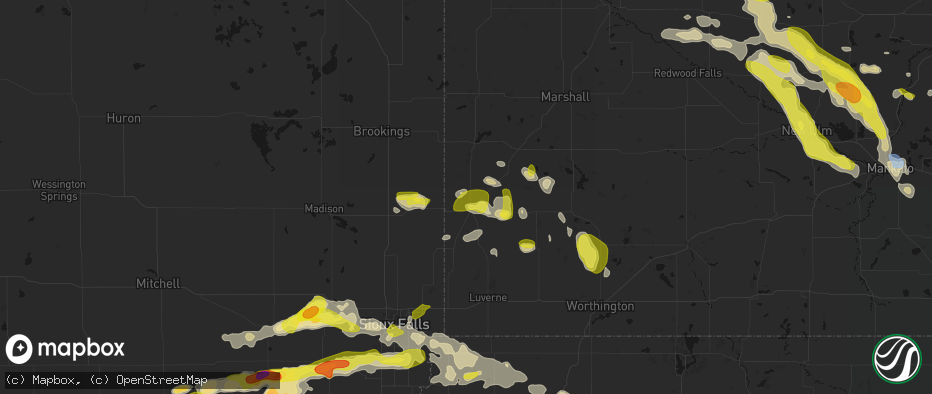 Hail map in Pipestone, MN on May 24, 2026