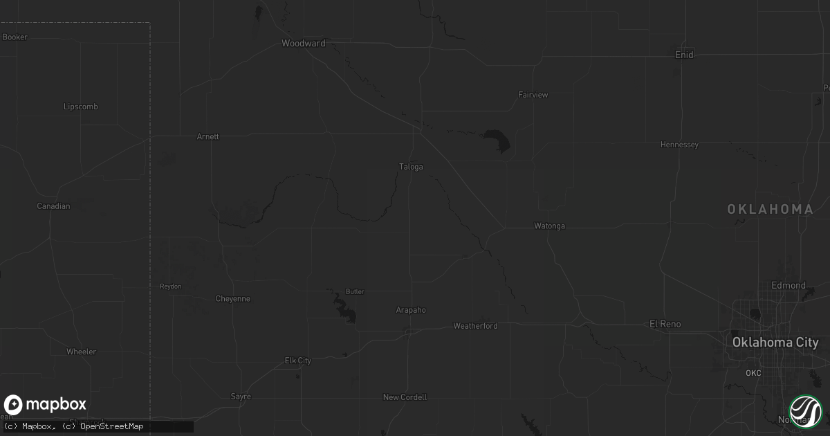 Hail map in Putnam, OK on May 24, 2026