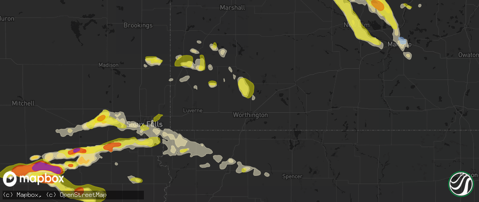 Hail map in Reading, MN on May 24, 2026