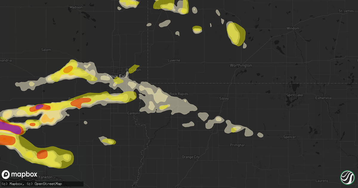 Hail map in Rock Rapids, IA on May 24, 2026