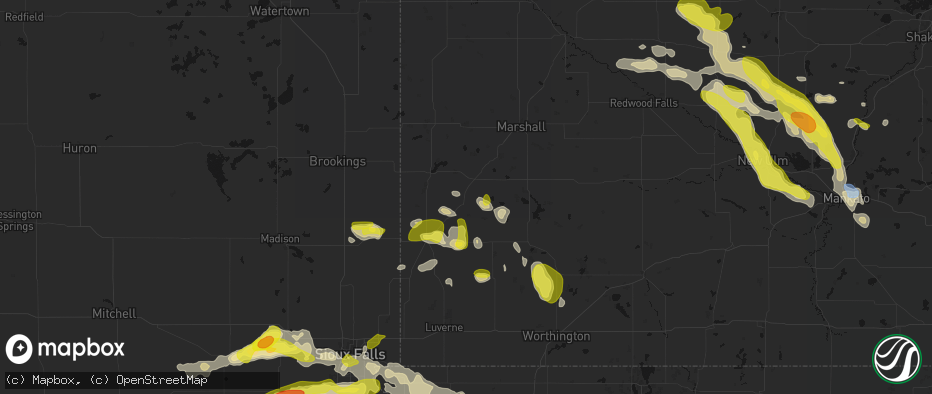 Hail map in Ruthton, MN on May 24, 2026