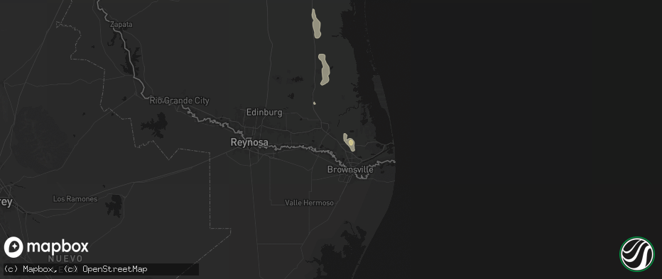 Hail map in San Benito, TX on May 24, 2026