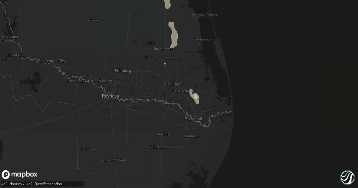 Hail map in San Benito, TX on May 24, 2026