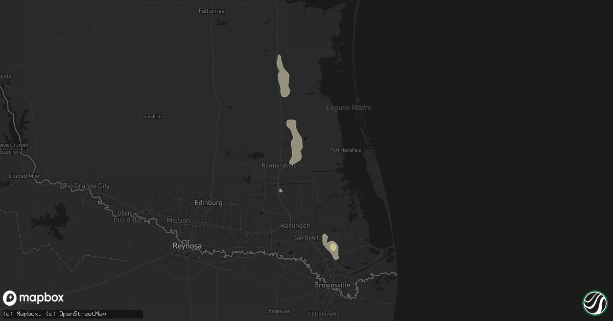 Hail map in San Perlita, TX on May 24, 2026