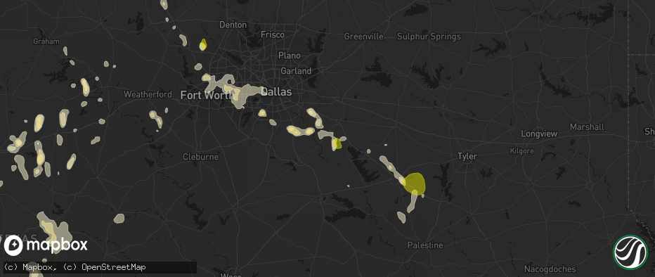 Hail map in Scurry, TX on May 24, 2026