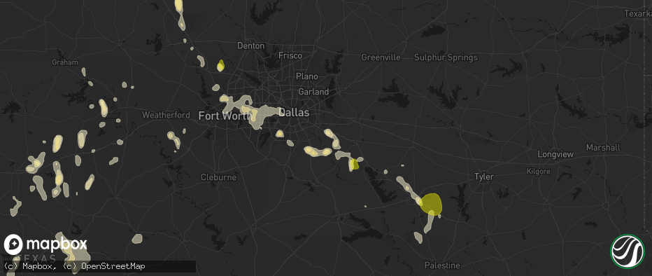 Hail map in Seagoville, TX on May 24, 2026