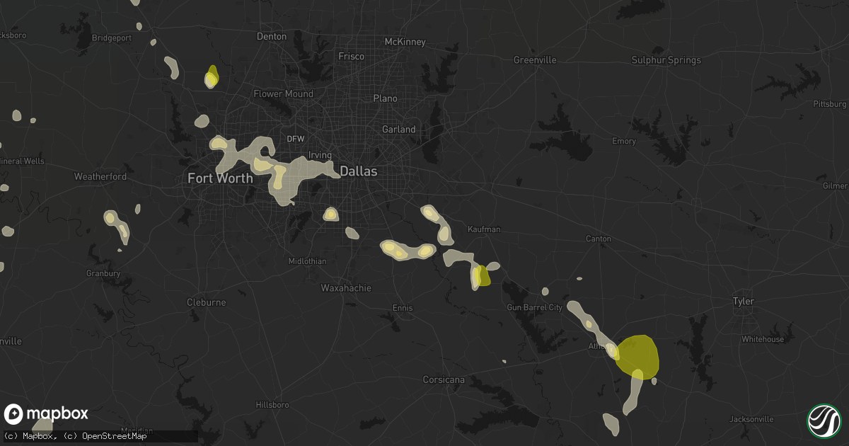 Hail map in Seagoville, TX on May 24, 2026