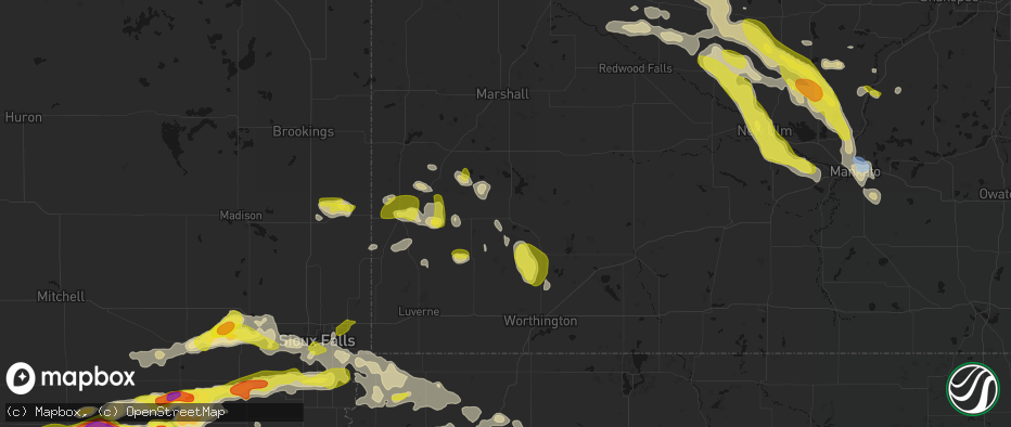 Hail map in Slayton, MN on May 24, 2026