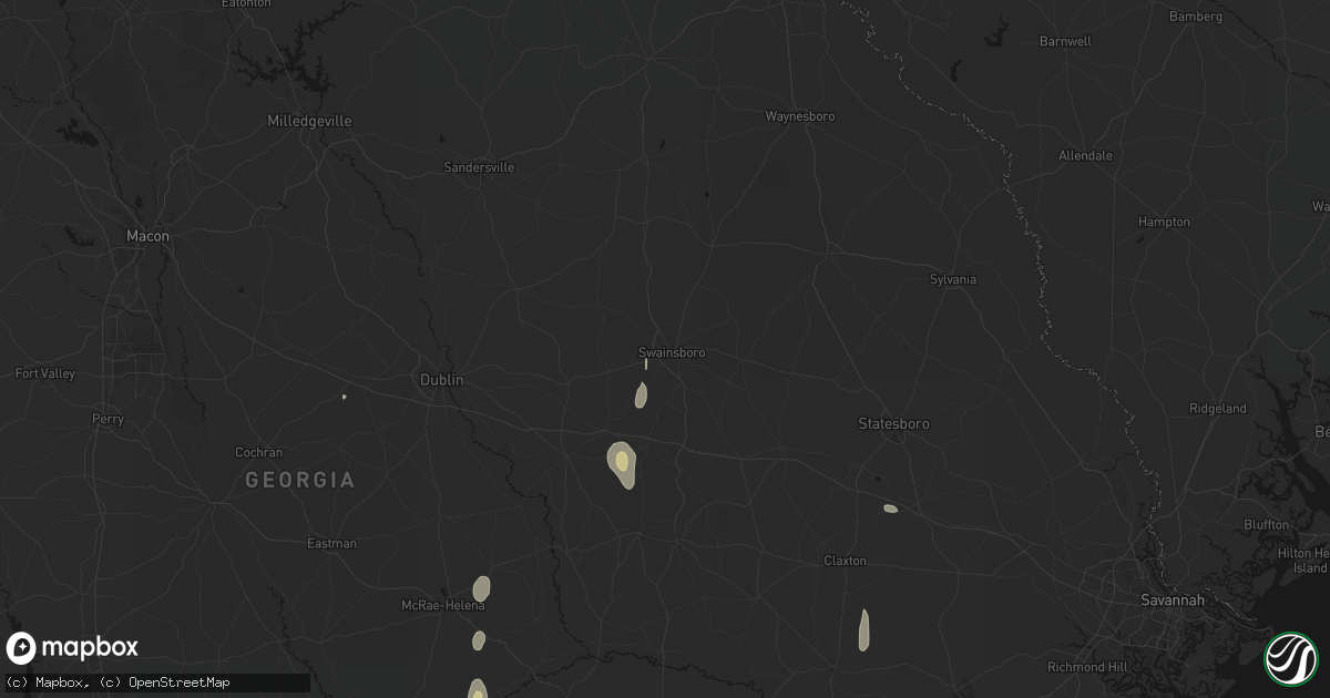 Hail map in Swainsboro, GA on May 24, 2026