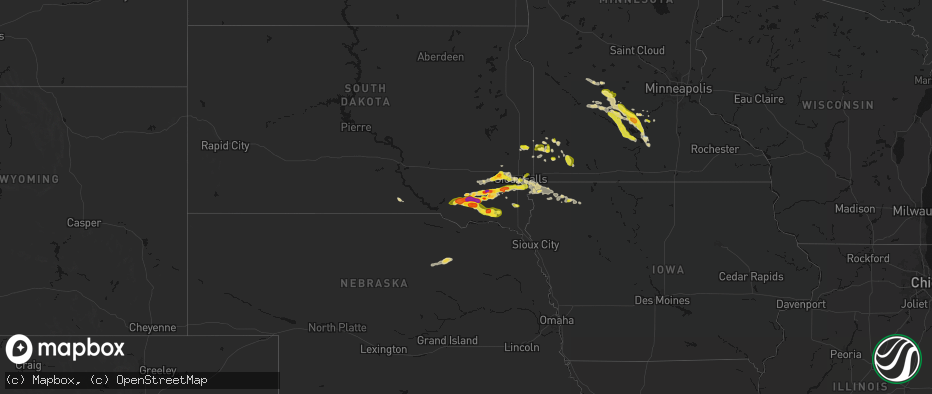 Hail map on May 24, 2026