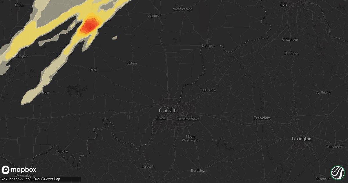 Hail map in Ballwin, MO on May 25, 2011