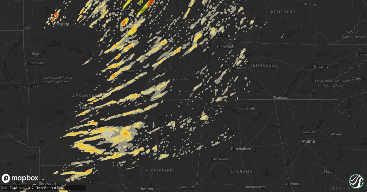 Hail map on May 25, 2011