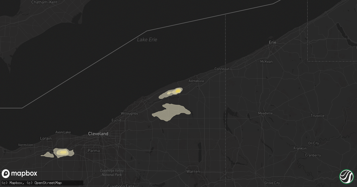Hail map in Geneva, OH on May 25, 2012