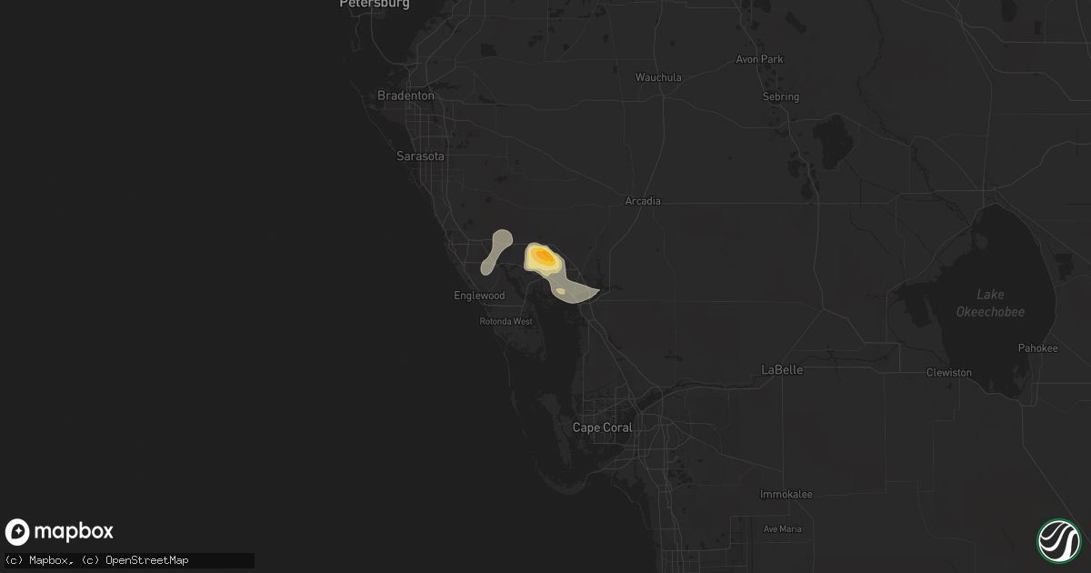 Hail map in Port Charlotte, FL on May 25, 2012