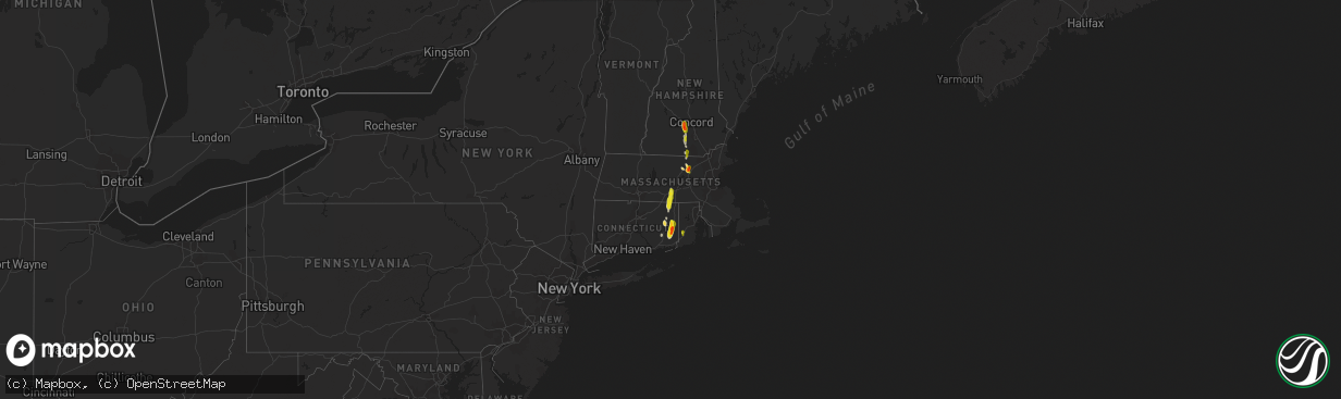 Hail map on May 25, 2014