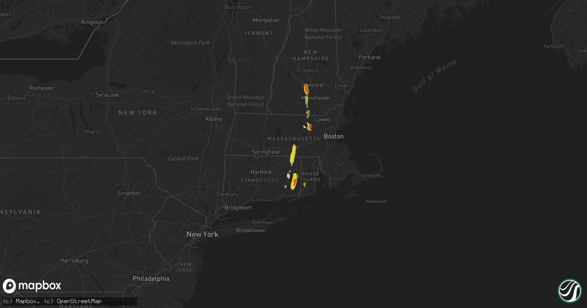 Hail map on May 25, 2014