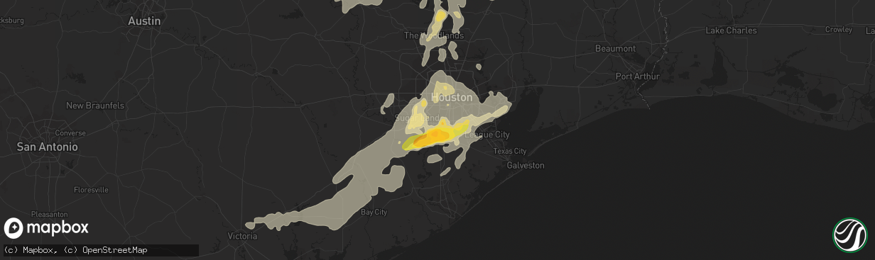 Hail map in Fresno, TX on May 25, 2015