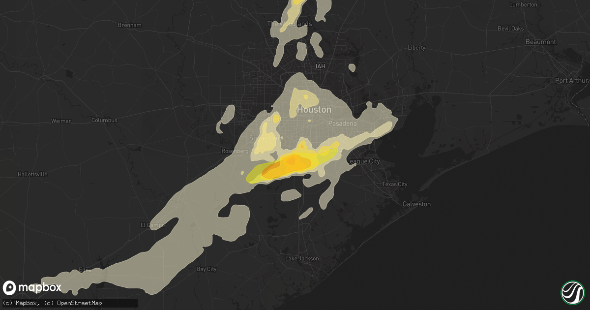 Hail map in Fresno, TX on May 25, 2015