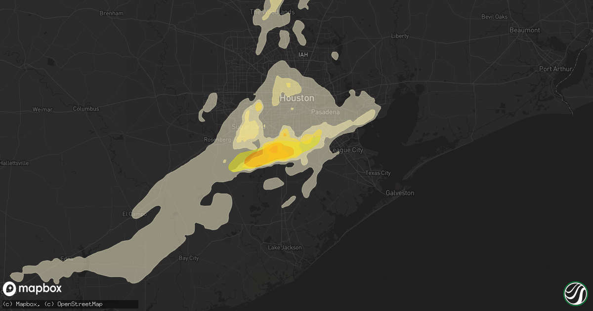 Hail map in Manvel, TX on May 25, 2015