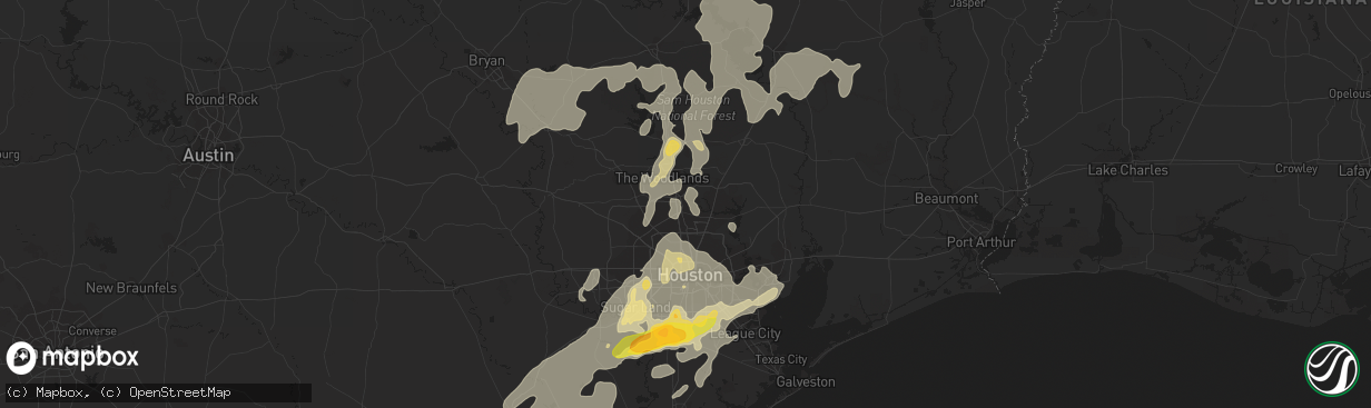 Hail map in Spring, TX on May 25, 2015