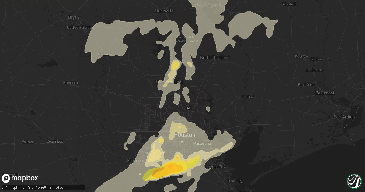 Hail map in Spring, TX on May 25, 2015