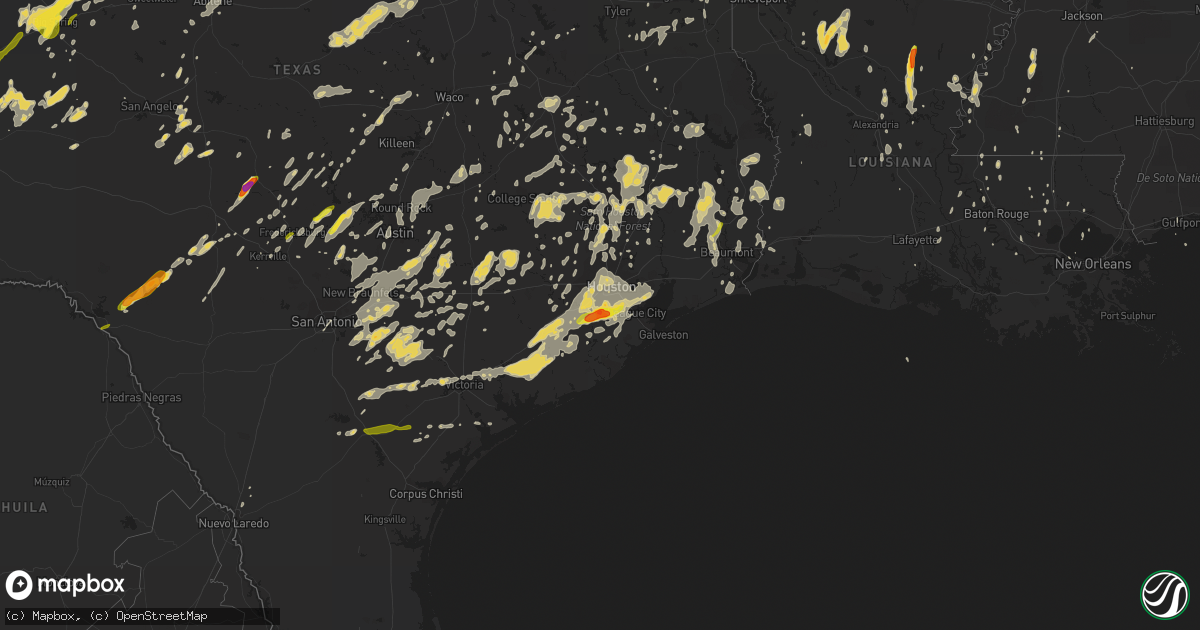 Hail map on May 25, 2015